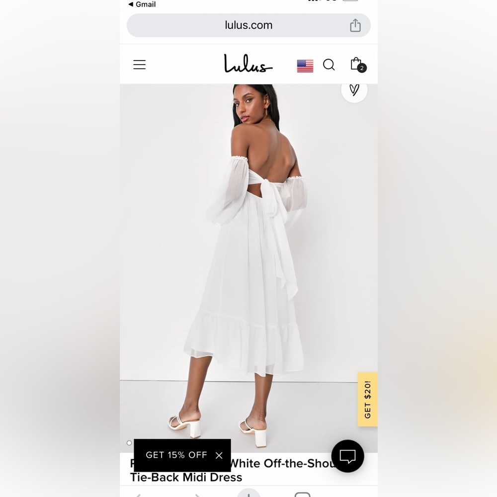 White off the shoulder midi dress Lulus